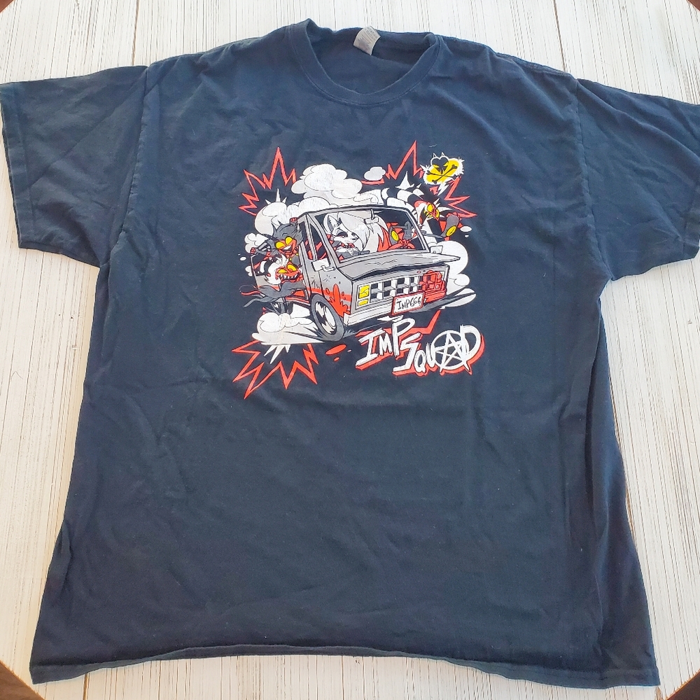 Helluva Boss Imp Squad Black Graphic Tee XL